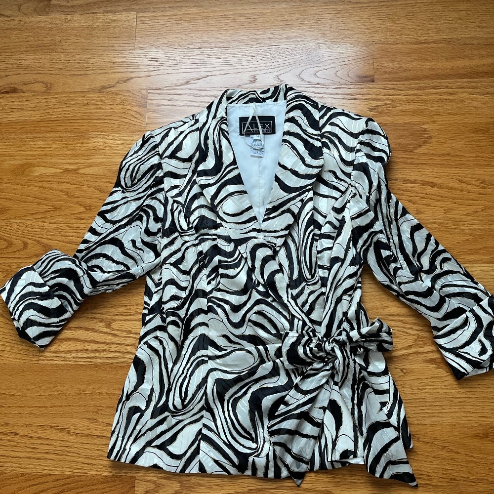 Womens special occasion wrap blouse